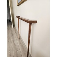 Table console étroite en bois massif pour entrée, fabrication directe d'usine, table console sur mesure, bois de hêtre massif, finition noyer