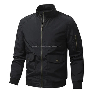 Chaqueta de vuelo informal de nuevo estilo para hombre, chaqueta de invierno de talla grande con cremallera lavada y cuello levantado, multibolsillos para ocio de primavera y otoño - Product Image 3