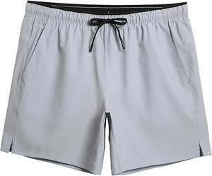 กางเกงกีฬาขาสั้นผู้ชายพิมพ์โลโก้เอง ความยาว 5 นิ้ว ผลิตจากวัสดุยั่งยืน ใส่เล่นกีฬา ออกกำลังกาย สไตล์ลำลอง ขอบเอวยางยืด ชายผ่า - Product Image 1