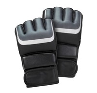 Guantes de Entrenamiento de Cuero para UFC, Diseño de Palma Abierta para Kickboxing, Guantes de Boxeo Duraderos para MMA, Ligeros, Antideslizantes y que Absorben la Humedad