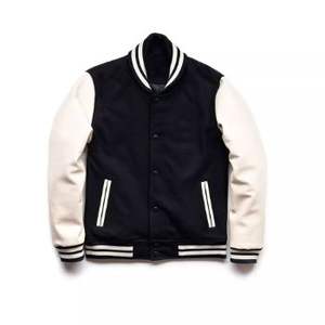 Chaqueta de bombardero de diseño personalizado calidad hombres mangas de cuero Chenille bordado béisbol Letterman Varsity chaquetas para hombres/mujeres - Product Image 1