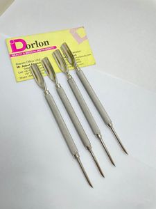 Prix de gros de pousse-ongles en acier inoxydable avec logo personnalisé Nail Art Cuillère de manucure Pousse-ongles à cuticules double face - Product Image 3