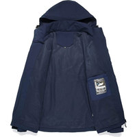 Vente Flash Hiver : Blouson Imperméable à Capuche en Toile Polyester/Coton de Haute Qualité, Col Montant, Logo Frontal, Grandes Tailles, Dernière Tendance