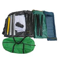 Tenda Camping Keluarga Besar Ringan Empat Musim Lapis Ganda Kamuflase Oxford untuk 8-12 Orang, Pembukaan Otomatis Cepat 2