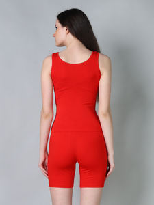 Camisole rouge extensible Premium pour femmes Confort luxueux Style sans effort Fabriqué à partir de nylon durable Couleur Pop Confort ultime - Product Image 6