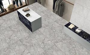 Orientbell Vitrified (GVT) 600X1200 DR Carving Grey Stone <b>Marble</b> Matte Finish <b>Large</b> Tiles Big Wall Floor Porcelain Tiles - Product Image 2