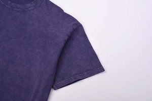 เสื้อยืดทางการสำหรับผู้ชายจาก Acid WASH มีลายโพลีเอสเตอร์/ ฝ้ายผสมระบายอากาศได้ดีและเป็นมิตรกับสิ่งแวดล้อมแขนสั้นพอดีตัว - Product Image 4