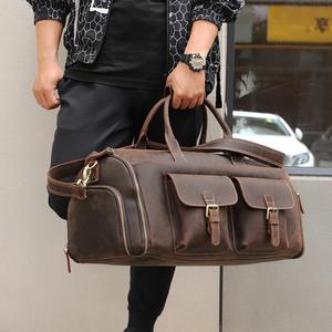 Leather <b>Travel</b> Duffel <b>Bag</b> Outdoor <b>Weekend</b> Leather <b>Bag</b> Customized Logo for Men and <b>Women</b> - Product Image 3