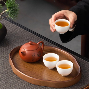 Plateau <span class=keywords><strong>en</strong></span> <span class=keywords><strong>bois</strong></span> écologique, idéal pour gâteaux, café, tasses à thé, pour la maison ou les fêtes - Product Image 3