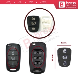 แผ่นยาง BDP1123 สำหรับใส่กุญแจรีโมทรถยนต์แบบพับได้ 3 ปุ่ม - Product Image 5