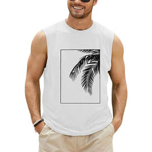 Débardeurs en coton sérigraphiés en gros, de haute qualité, respirants, pour le sport et la gym - Product Image 1