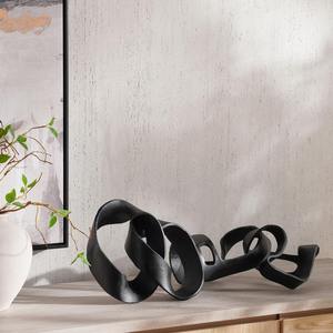 Sculpture noire élégante Design unique Accent artistique de luxe pour améliorer les intérieurs contemporains ou les espaces élégants - Product Image 6