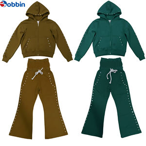 Conjunto de Sudadera con Capucha y Pantalones Deportivos de Invierno Personalizados con Pedrería, Diseño 2 en 1, Unisex, Talla Grande - Product Image 5