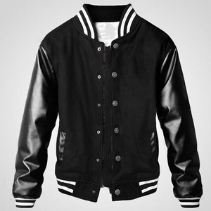 Veste universitaire sur mesure pour homme, grande taille, manches en cuir véritable, patchs en chenille de haute qualité, broderie, laine, style Letterman - Product Image 2