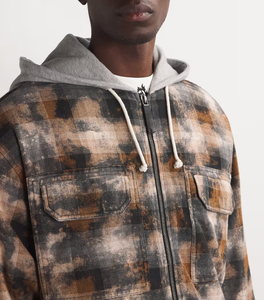 Custom Breathable Windproof Winter Zip up Hoodie <b>Jacket</b> Unisex Outerwear <b>with</b> <b>Fleece</b> <b>Lining</b> Dual Chest Pockets Drawstring Hood - Product Image 6