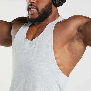 Camiseta sin mangas de entrenamiento para hombre con logotipo personalizado, diseña tu propia camiseta sin mangas con tirantes musculosos para gimnasio y fitness con logotipo personalizable - Product Image 6