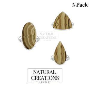 Anillo de Compromiso de Plata de Ley 925 con Engaste de Bisel, Estilo Clásico con Forma de Trillón, Ovalado y de Pera, Anillo de Energía Positiva - Product Image 2