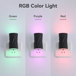 Lampe murale LED RGB à brancher, avec interrupteur poussoir en acrylique ABS, pour chambre à coucher, chambre d'enfant, couloir, lot de deux - Product Image 4