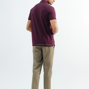 Polos personalizados para hombre, Polo de manga corta con cremallera de medio cuarto para hombre - Product Image 3