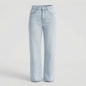 Pantalones Vaqueros de Mujer de Alta Calidad, Casuales, de Pierna Ancha, Rectos, Holgados, Color Personalizado, Pantalones a la Moda - Product Image 1