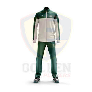 Golden Players Fashionable Own Branded White/<b>Green</b> Color <b>Tracksuit</b> for <b>Men's</b> 100% High Quality Customized Logo Design <b>Tracksuit</b> - Product Image 3