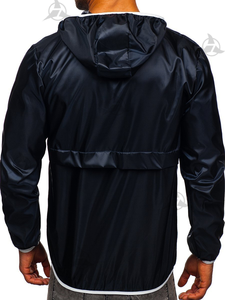 Chaqueta cortavientos para correr de nailon 100% cómoda al por mayor de OEM lona impermeable color sólido transpirable y resistente al viento - Product Image 3