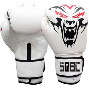 <b>White</b> Fighting <b>Gloves</b>, High Quality Leather <b>Gloves</b>, Custom Training Fighting <b>Gloves</b> for <b>Boxing</b> - Product Image 3