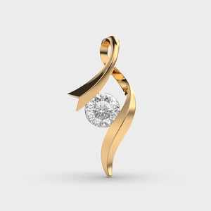 Pendentif solitaire flottant en diamant de laboratoire rond certifié IGI en or jaune/blanc et or rose 9 carats - Product Image 6