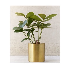 Pots de fleurs ronds en métal de haute qualité avec support vert jardinières décoratives de jardin intérieur/extérieur pour un usage domestique grande conception de sol - Product Image 5