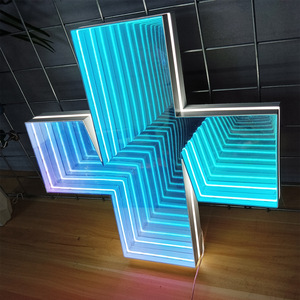 Infinity Cyber Mirror Lumière LED Acrylique <span class=keywords><strong>Mille</strong></span> Couches Abyss Mirror Vitrines Infinity Abyss Mirror Sign - Product Image 1