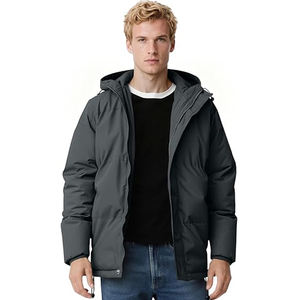 Chaqueta acolchada personalizada para hombre 2025 OEM cálida impermeable ligera aislada ropa de invierno moda ropa de calle a granel al por mayor - Product Image 1