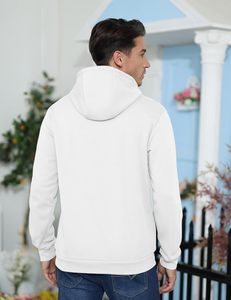 Pull à capuche pour hommes 400 GSM Sweat-shirt en coton épais Polaire brossée Sweat à capuche uni personnalisé pour hommes en vrac - Product Image 4