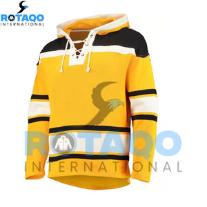 Sweat-shirts d'équipe de hockey en polyester, sweat-shirt de hockey vierge, jersey, achat en gros, jersey de hockey sur glace vierge personnalisé avec lacets - Product Image 1