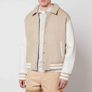 Vestes universitaires personnalisées prix de gros style letterman avec manches en cuir et patch - Product Image 6