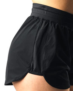 Pantalones cortos ligeros de algodón de cintura alta para mujer con bolsillos con cremallera para entrenamiento de gimnasia, viajes y ropa informal - Product Image 5