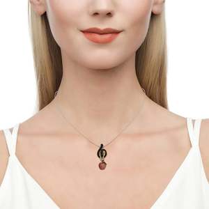สร้อยคอเงินแท้รูปงูผลไม้ต้องห้ามและแอปเปิ้ลจาก Jeulia - Product Image 5