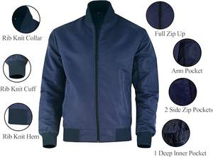 Última OEM personalizado de los hombres de talla grande chaqueta de béisbol de estilo largo Varsity cuero bordado de alta calidad para el invierno - Product Image 3