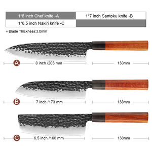Cuchillo Sakimaru de Lujo de 10 Pulgadas - Cuchillo para Sushi de Acero Damasco de 67 Capas con Mango de Ébano - Product Image 6