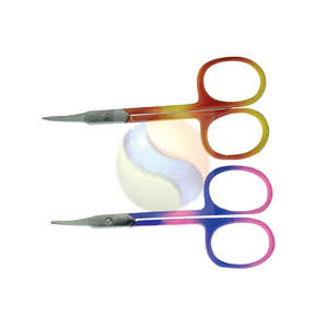 Ciseaux à cuticules de salon d'élite, super tranchants, pointe en forme de flèche, design multicolore, ciseaux à cuticules incurvés de luxe, ultra-tranchants, pointe en forme de flèche - Product Image 2