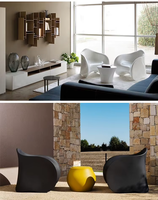 Meubles d'extérieur personnalisés, chaise à bras en FRP pour jardin, centre commercial, entreprise, bureau, loisirs, table basse, table à thé et ensemble de chaises