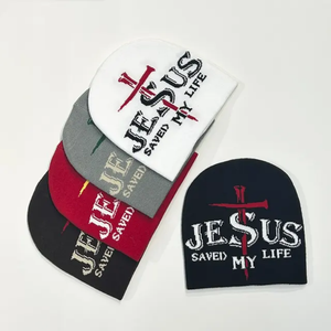 หมวกไหมพรมพิมพ์ลายอะคริลิคผ้าแจ็คการ์ดสำหรับฤดูหนาวพิมพ์ลายซับลิเมชันสำหรับวิ่งขี่จักรยาน - Product Image 1