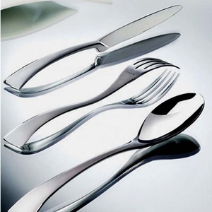 Ustensiles de cuisine réutilisables de luxe Vintage en relief Design mariage hôtel en acier inoxydable couteau à dîner fourchette couverts en argenterie - Product Image 2