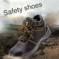 Sepatu Keselamatan Kulit Berujung Baja Nyaman Bernapas Ringan Tahan Aus Anti Selip Tahan Sengatan Listrik Musim Dingin PU