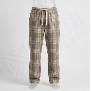 Pantalons pour hommes sur mesure OEM ODM, pantalons en flanelle à carreaux tendance, pantalons décontractés, streetwear, design à carreaux élégant, coton confortable - Product Image 1