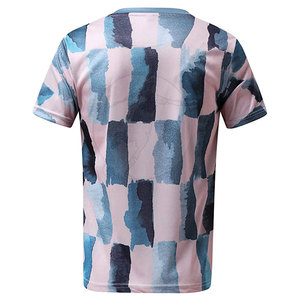 T-shirt à manches courtes pour homme en polyester respirant léger, séchage rapide, sublimation, logo personnalisé, utilisation en extérieur, style de vie actif - Product Image 3
