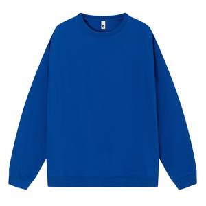 Venta al por mayor de alta calidad Puls tamaño 100% poliéster sudaderas con capucha para hombre Sudadera con cuello redondo y hombros caídos en blanco - Product Image 3