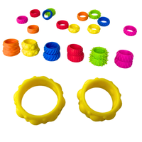 Anneaux sensoriels en silicone colorés sans BPA pour enfants unisexe