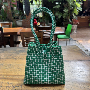 Premium Handmade Woven Bag Soft Fashionable Plastic Recycled <b>Handbag</b> Versatile <b>Accessory</b> for Apparel - Product Image 1
