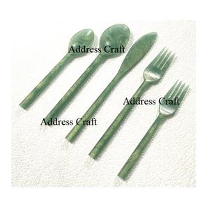 Résine finie brillante 5 pièces ensemble de couverts vaisselle réutilisable ensemble de couverts en résine lavage à la main nourriture sûre résine couverts ustensile de cuisine - Product Image 6