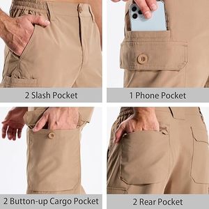 กางเกงล่าสัตว์ผู้ชายไซส์ใหญ่ ผ้าแคนวาส 100% ป้องกันลม มีซิปและกระดุม ปิดแบบยุทธวิธี ลายพราง - Product Image 2